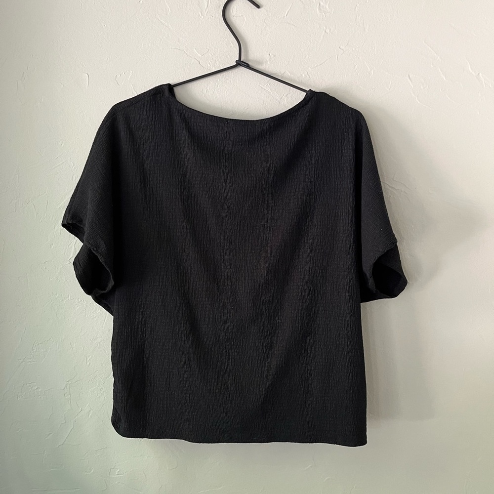 ZARA COLLECTION BLACK TWIST CROPPED TOP M - Picture 3 of 4